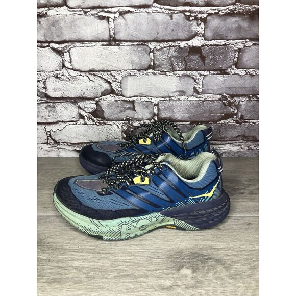 Hoka One One Speedgoat 3 Blue Synthetic Sneakers Shoes Women Sz 7M US/38 2/3EU - Picture 15 of 16